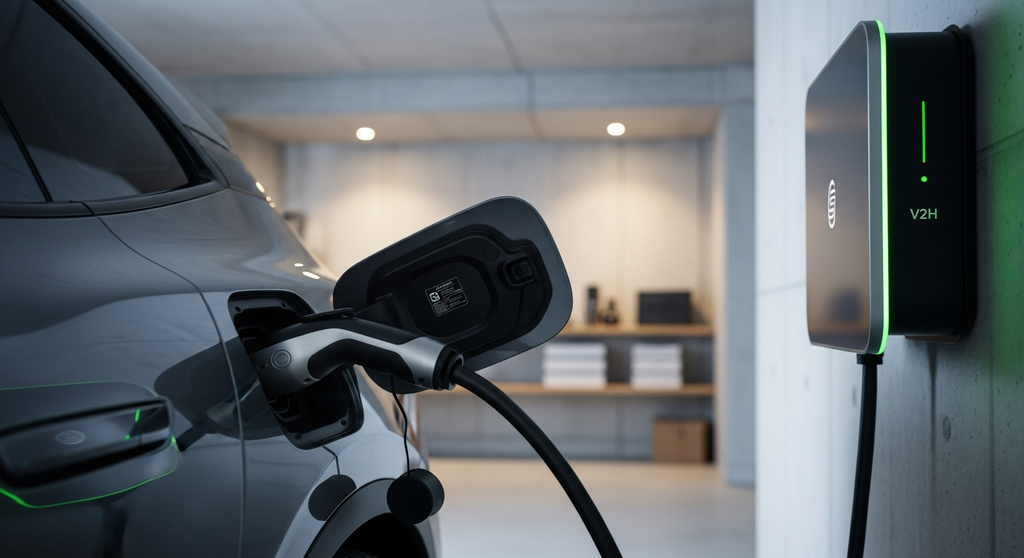 V2H Charging Unit close-up